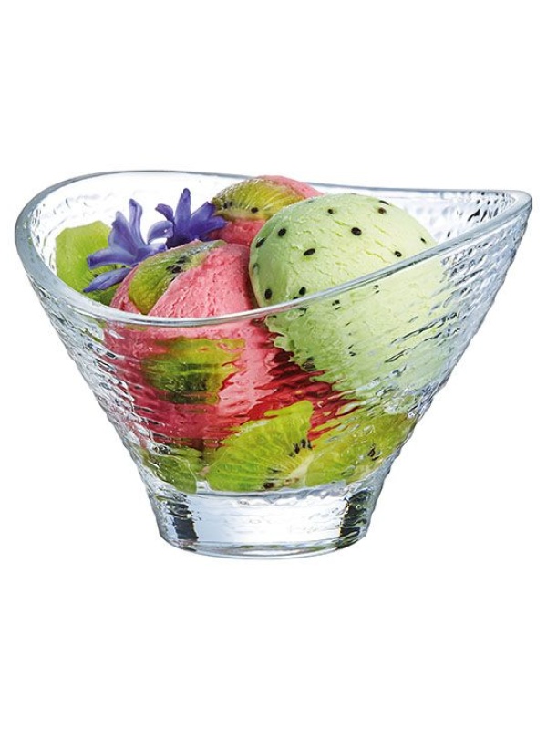 Креманка «Джаззд Фроузен»;стекло;250мл;D=125,H=92мм;матовый