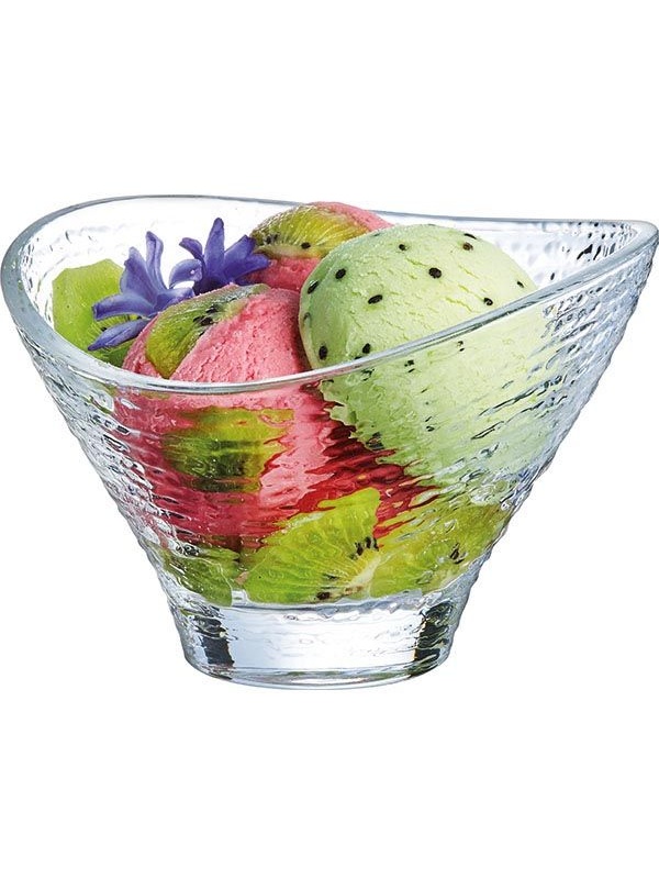 Креманка «Джаззд Фроузен»;стекло;250мл;D=125,H=92мм;матовый