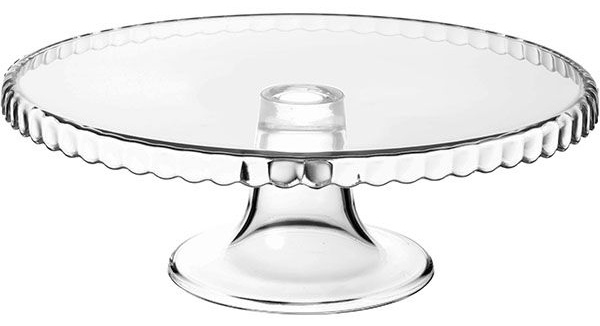 Подставка д/торта (бортик вниз) «Патиссери»;стекло;D=28,H=9см;прозр.