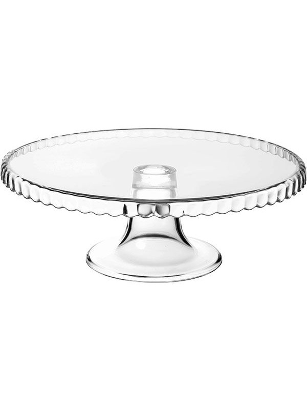 Подставка д/торта (бортик вниз) «Патиссери»;стекло;D=28,H=9см;прозр.