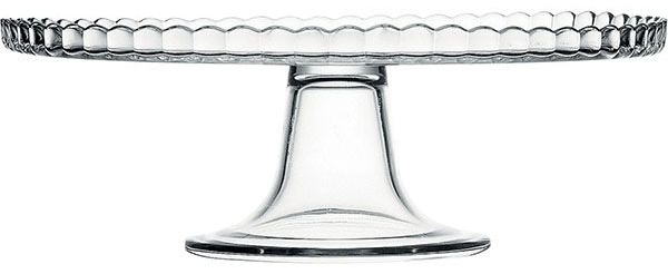 Подставка д/торта (бортик вверх) «Патиссери»;стекло;D=28,H=9см;прозр.