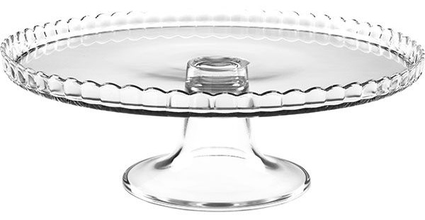 Подставка д/торта (бортик вверх) «Патиссери»;стекло;D=28,H=9см;прозр.