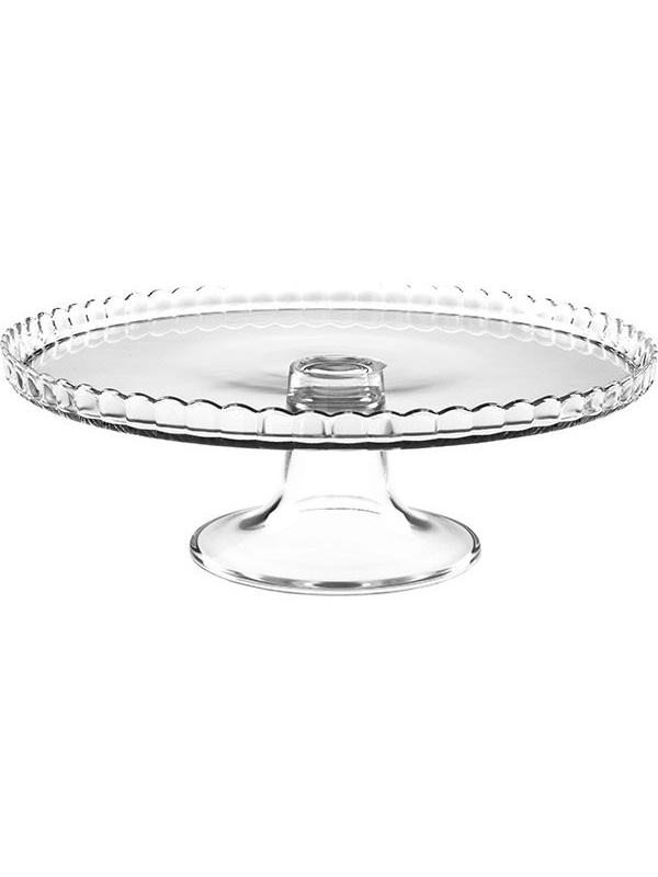 Подставка д/торта (бортик вверх) «Патиссери»;стекло;D=28,H=9см;прозр.