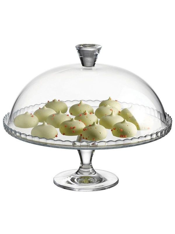 Подставка д/торта с крышкой;стекло;D=32,2,H=26,2см;прозр.