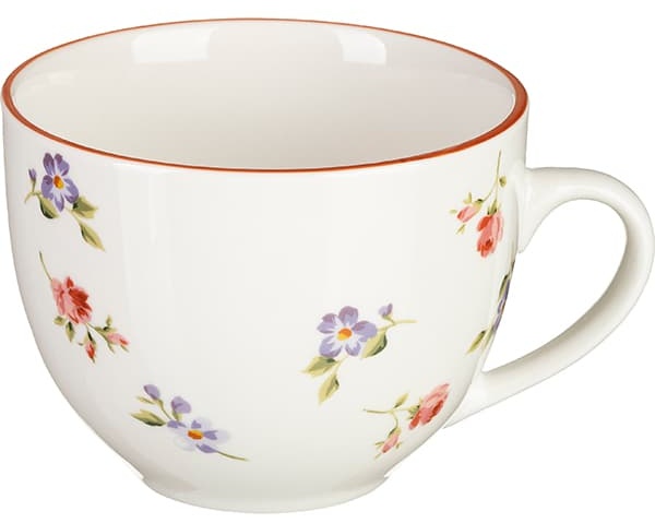 Набор посуды «Поэма Камарг» чайная пара (чашка + блюдце)[4шт];фарфор;260мл;D=9/15,H=7см;белый,розов.