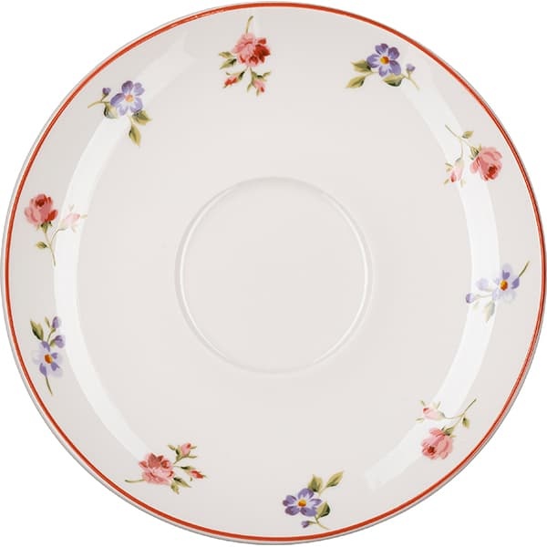 Набор посуды «Поэма Камарг» чайная пара (чашка + блюдце)[4шт];фарфор;260мл;D=9/15,H=7см;белый,розов.