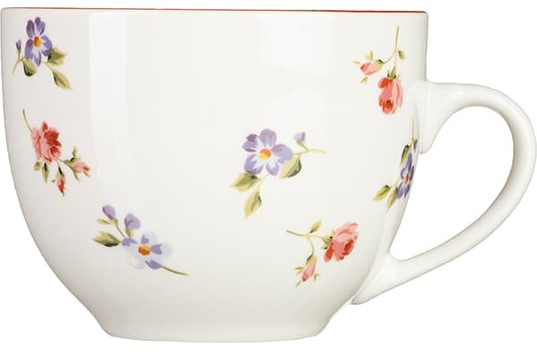 Набор посуды «Поэма Камарг» чайная пара (чашка + блюдце)[4шт];фарфор;260мл;D=9/15,H=7см;белый,розов.