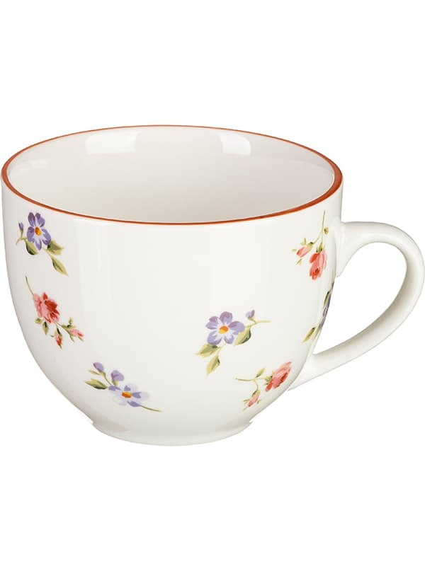 Набор посуды «Поэма Камарг» чайная пара (чашка + блюдце)[4шт];фарфор;260мл;D=9/15,H=7см;белый,розов.