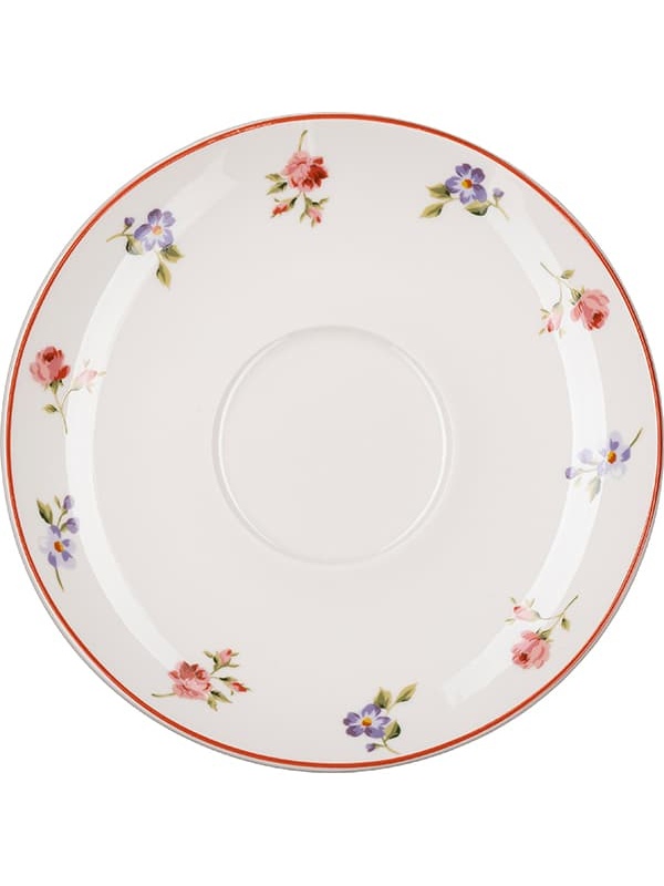 Набор посуды «Поэма Камарг» чайная пара (чашка + блюдце)[4шт];фарфор;260мл;D=9/15,H=7см;белый,розов.