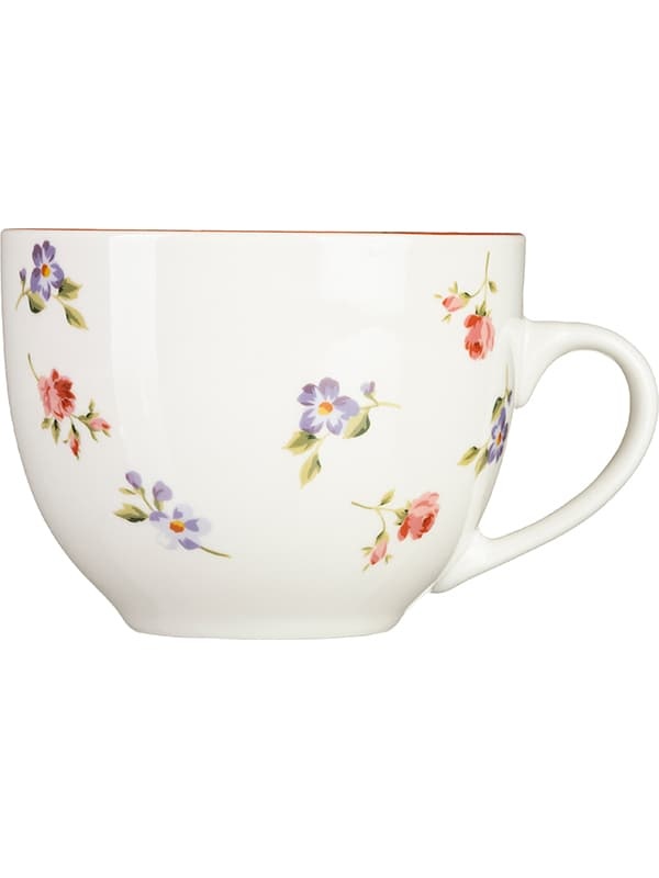 Набор посуды «Поэма Камарг» чайная пара (чашка + блюдце)[4шт];фарфор;260мл;D=9/15,H=7см;белый,розов.