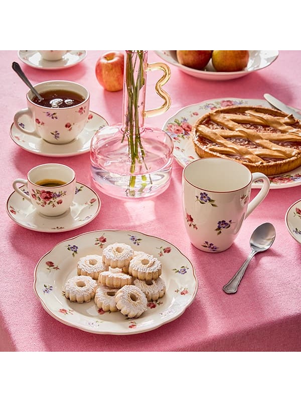 Набор посуды «Поэма Камарг» чайная пара (чашка + блюдце)[4шт];фарфор;260мл;D=9/15,H=7см;белый,розов.