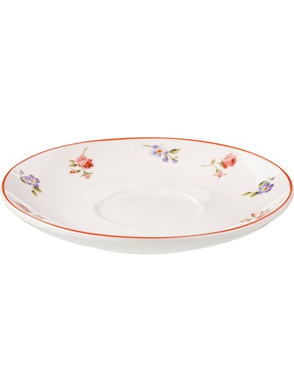 Набор посуды «Поэма Камарг» чайная пара (чашка + блюдце)[4шт];фарфор;260мл;D=9/15,H=7см;белый,розов.