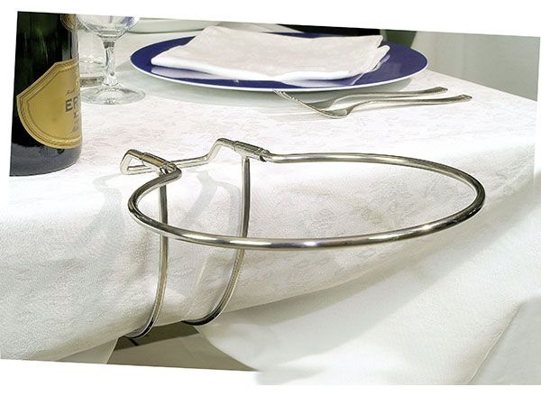 Настольная подставка д/ведра;сталь нерж.;D=196,H=160,L=50мм;металлич.