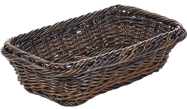 Корзина гастр.1/4;полипроп.,сталь нерж.;,H=65,L=265,B=162мм;коричнев.