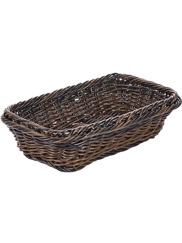 Корзина гастр.1/4;полипроп.,сталь нерж.;,H=65,L=265,B=162мм;коричнев.