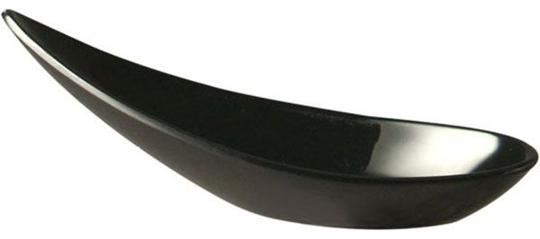 Ложка для комплимента для подачи канапе;пластик;,H=40,L=110,B=45мм;черный