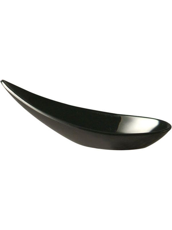 Ложка для комплимента для подачи канапе;пластик;,H=40,L=110,B=45мм;черный