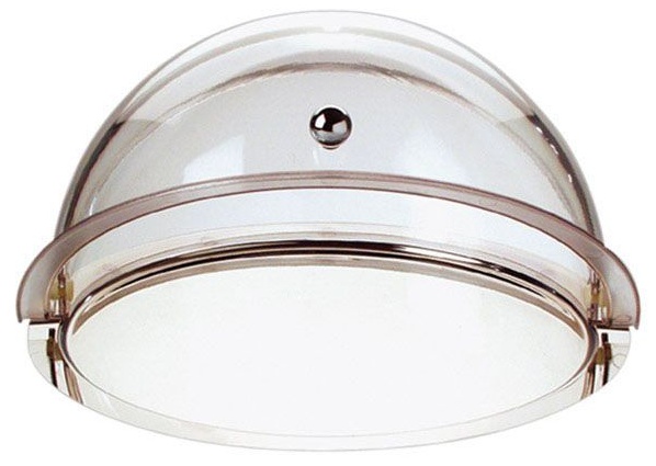 Поднос д/сыра с крышк.;сталь нерж.,акрил;D=38,H=26,5см;прозр.,металлич.