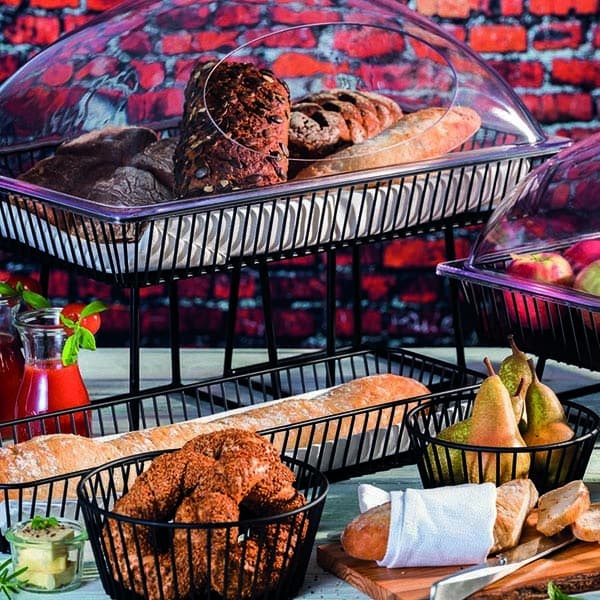 Крышка для подноса с отверстием;полипроп.,сталь нерж.;,H=20,L=54,B=33см;прозр.