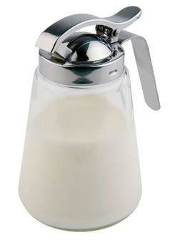 Диспенсер д/сливок/меда;стекло,сталь нерж.;300мл;D=85,H=135мм