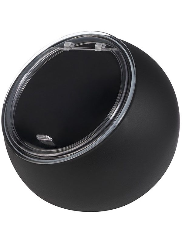 Емкость фуршетная «Мун» с откидной крышкой;пластик;0,8л;D=19,H=17,5см;черный