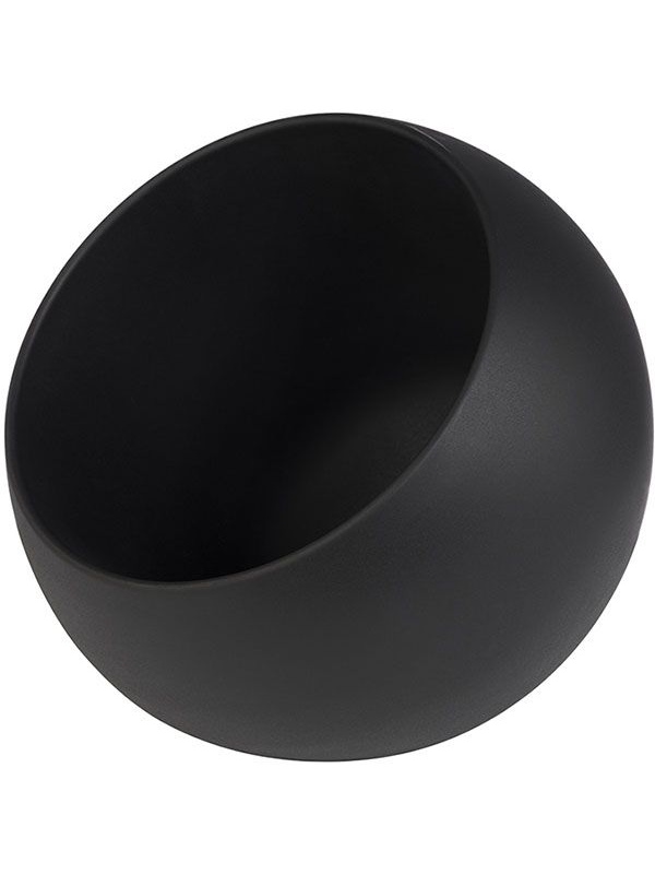 Емкость фуршетная «Мун» с откидной крышкой;пластик;0,8л;D=19,H=17,5см;черный