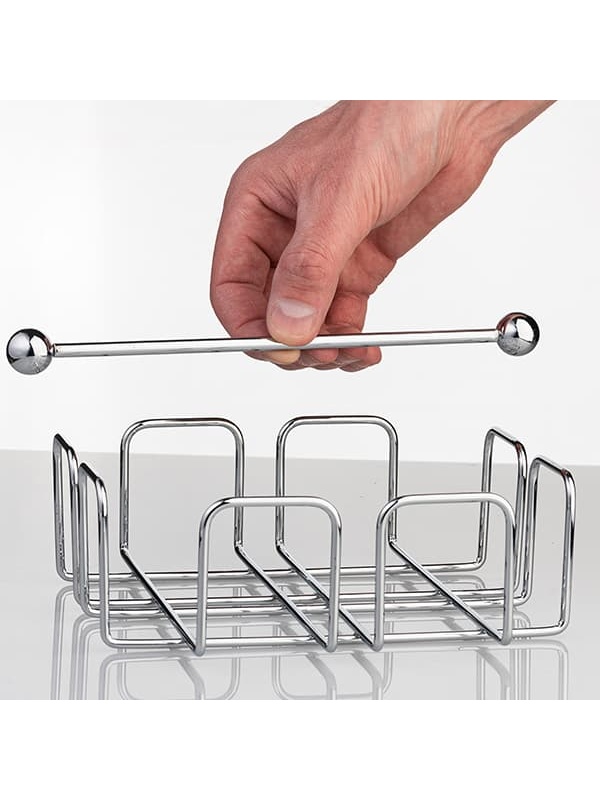 Салфетница;хром;,H=65,L=190,B=190мм;металлич.