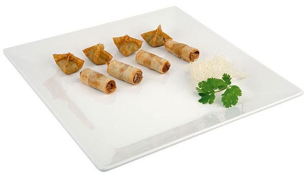 Поднос фуршетный;пластик;,H=20,L=265,B=265мм;белый