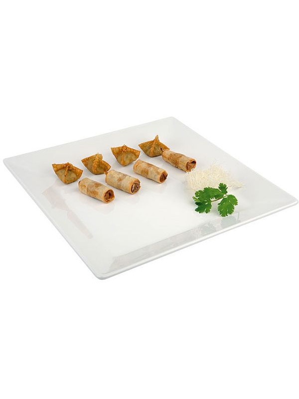 Поднос фуршетный;пластик;,H=20,L=265,B=265мм;белый