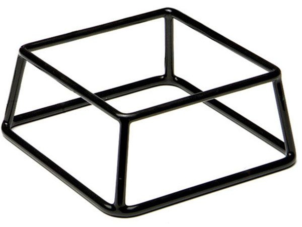 Подставка д/фуршетн.блюд;металл;,H=8,L=18,B=18см;черный