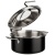 Мармит-кастрюля;сталь нерж.,стекло;4л;D=30,5,H=17,5см;черный