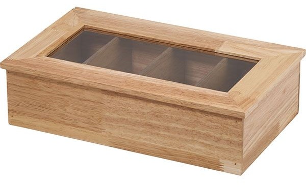 Коробка для чайных пакетиков (на 30 шт.);дерево;,H=90,L=335,B=200мм;св. дерево