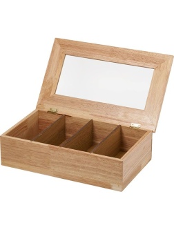 Коробка для чайных пакетиков (на 30 шт.);дерево;,H=90,L=335,B=200мм;св. дерево