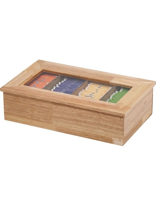 Коробка для чайных пакетиков (на 30 шт.);дерево;,H=90,L=335,B=200мм;св. дерево