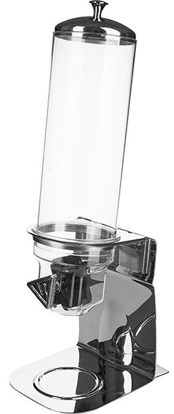 Диспенсер для мюсли;поликарбонат;4л;,H=60,L=18,4,B=24см;прозр.,металлич.