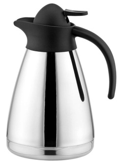 Кофейник вакуумный «Санекс»;сталь нерж.,пластик;1л;,H=23,L=15,8,B=13см;серебрист.,черный