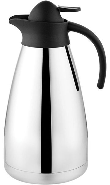 Кофейник вакуумный «Санекс»;сталь нерж.,пластик;1,5л;,H=18,L=16,B=13,2см;серебрист.,черный