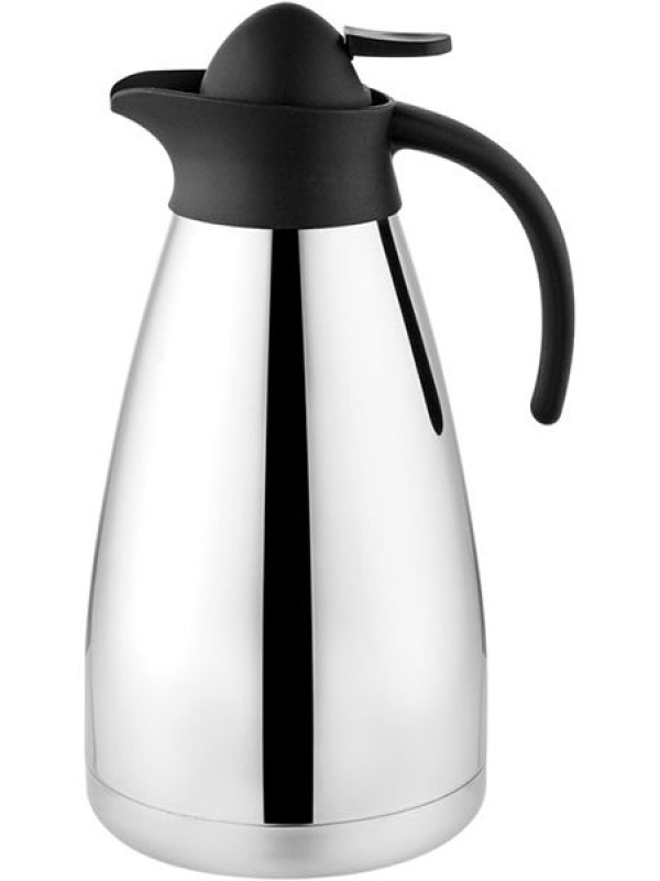 Кофейник вакуумный «Санекс»;сталь нерж.,пластик;1,5л;,H=18,L=16,B=13,2см;серебрист.,черный