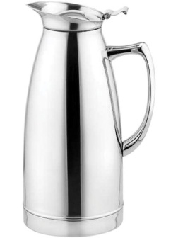 Кофейник-термос «Санекс»;сталь нерж.;1л;,H=23,3,L=14,5,B=10,5см;серебрист.