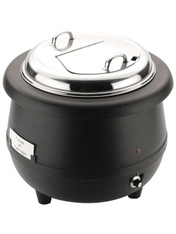 Мармит-супница электр. 50Гц;пластик,сталь нерж.;10л;D=40,H=38см;380вт;черный