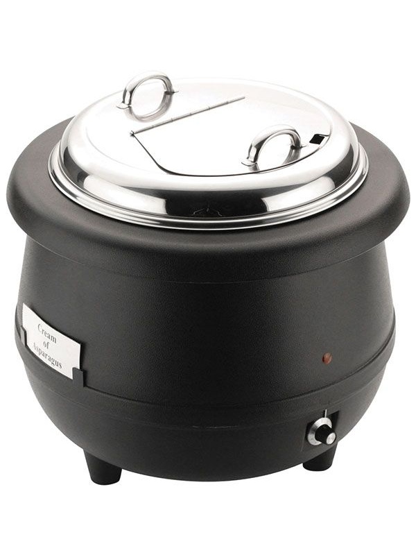 Мармит-супница электр. 50Гц;пластик,сталь нерж.;10л;D=40,H=38см;380вт;черный