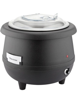 Мармит-супница электр. 50Гц;пластик,алюмин.;10л;D=35,H=38,L=40,B=40см;450вт;черный