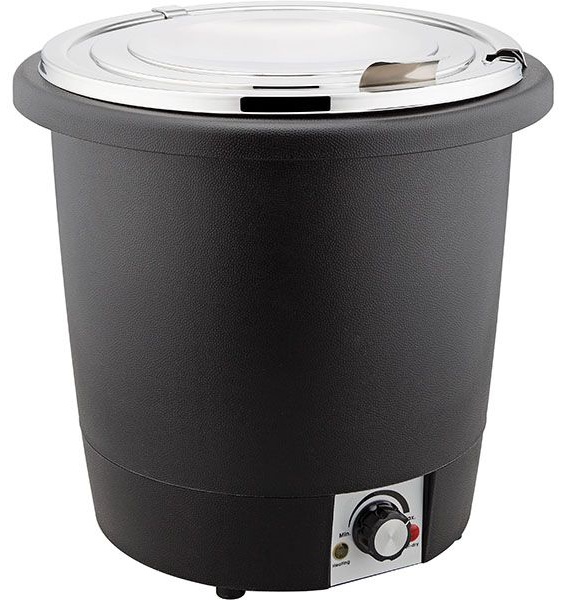 Мармит-супница электр. 50Гц;пластик,сталь нерж.;10л;D=30,H=32,L=33,4,B=32,8см;450вт;черный