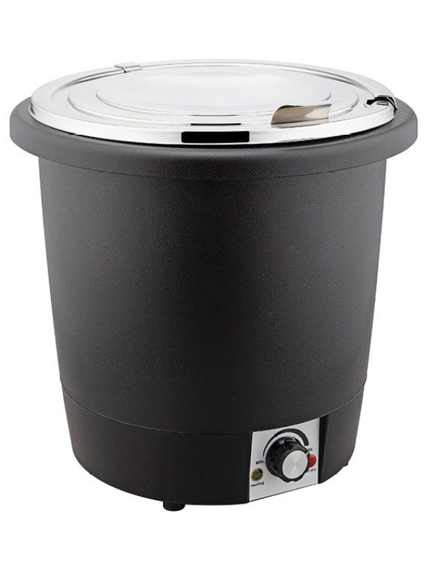 Мармит-супница электр. 50Гц;пластик,сталь нерж.;10л;D=30,H=32,L=33,4,B=32,8см;450вт;черный