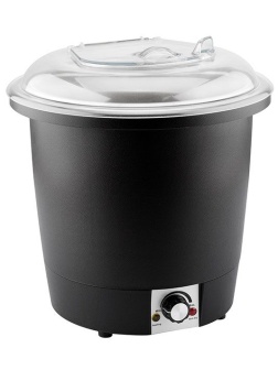 Мармит-супница электр.с крышкой 50Гц;пластик,сталь нерж.;10л;D=28,H=32,L=33,4,B=32,8см;450вт;черный