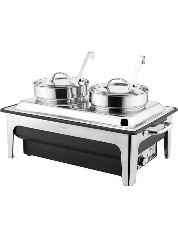 Мармит-супница электр. 50Гц;сталь нерж.,полипроп.;4л;,H=31,L=64,5,B=35см;760вт;металлич.,черный