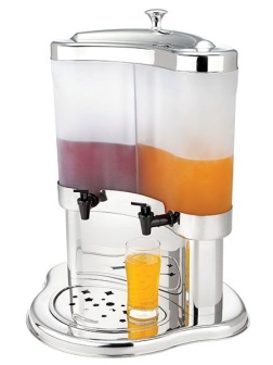 Диспенсер для холодных напитков двойной;поликарбонат,сталь;5л;,H=52,2,L=43,1,B=38,5см;матовый