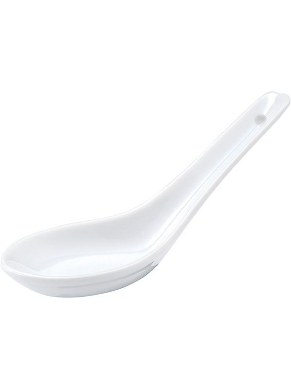 Ложка для мисосупа;фарфор;,H=55,L=155,B=135мм;белый