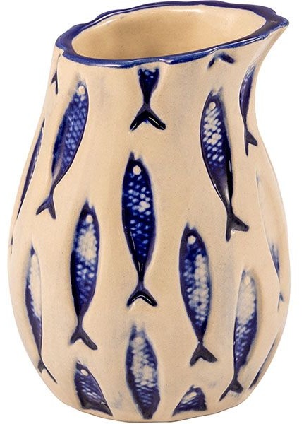 Молочник «Талассиос»;керамика;200мл;D=75,H=105мм;бежев.,синий