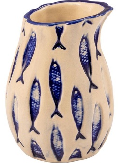 Молочник «Талассиос»;керамика;200мл;D=75,H=105мм;бежев.,синий